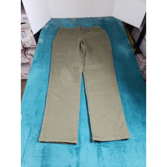 Gloria Vanderbilt Jeans Size 8 Women Green Stretch High Rise Amanda Straight NWT - Picture 1 of 13